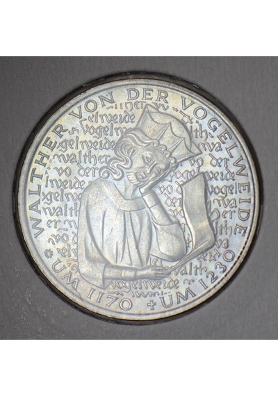 Almanya 5 Mark 1980 Hatıra-vogelweide Ölümünün 750. Yılı. Kapamada Çil -