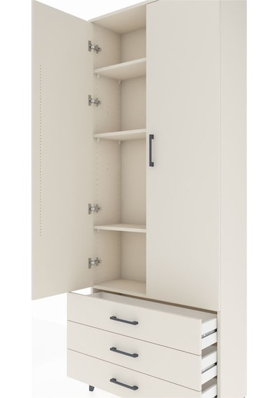 Arges Dolap 4 Raflı 3 Çekmeceli 2 Kapaklı 88x30x221 Aytaşı-ay... Aytaşı