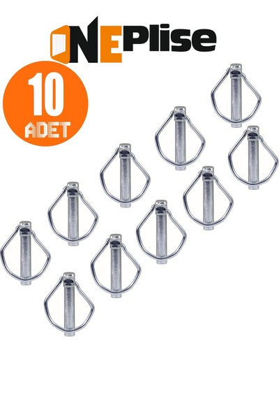 8 Mm Traktör Pimi Yaylı Pim Kaliteli Çelik 10 Adet