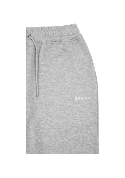Beord Gri %100 Pamuk Cepli Eşofman Altı Sweatpant