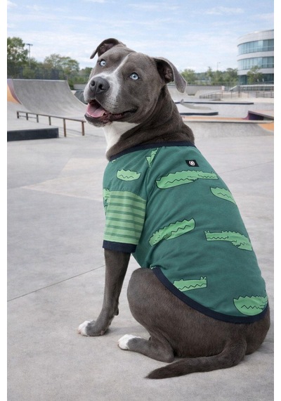 Alphadog Croc Orta-büyük Irk Köpek T-shirtü
