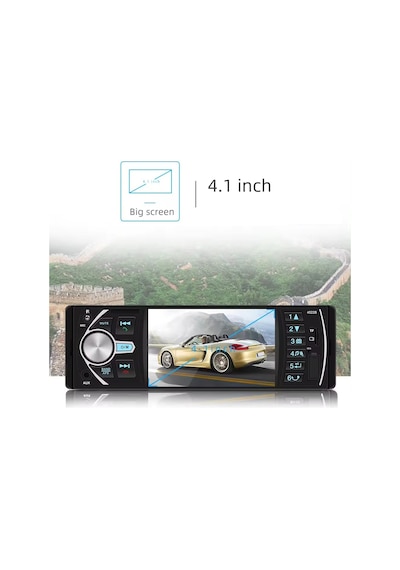 Exvol Araba Oto Teyp+Park Kamerası 4.1 İnc 4*60W Bluetoth-Usb-Aux