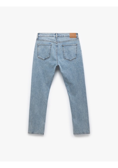 Koton Düğmeli Pamuklu Normal Bel Straight Fit Jean Pantolon - Mark Jean Açık İndigo 5sam40019nd Açık İndigo Koton Düğmeli Pamuklu Normal Bel Straight Fit Jean Pantolon - Mark Jean Açık İndigo 5sam40019nd Açık İndigo