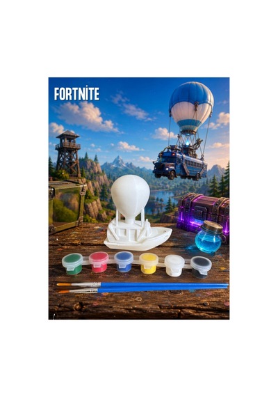 3d Fortnite Figür Boyama Seti - Kendin Boya Hobi Ve Etkinlik Seti - Akrilik Boya + 2 Fırça