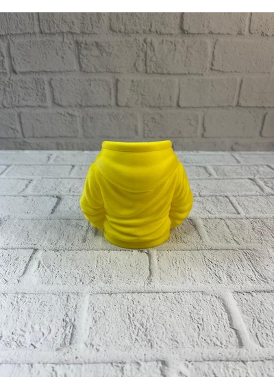 Dekoratif Sarı Hoodie Kalemlik 10x10 Cm