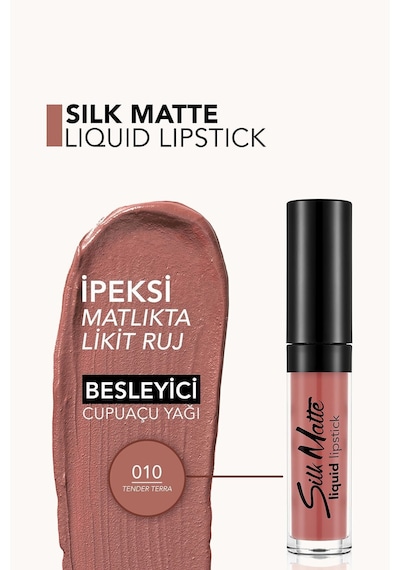 Flormar Silk Matte Kurutmayan Likit Mat Ruj 010 Tender Terra