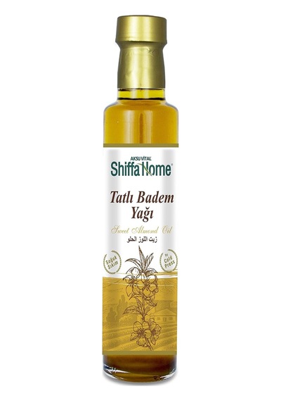 Shiffa Home Tatlı Badem Yağı 250 Ml Soğuk Sıkım Doğal Cilt Ve Saç Bakım Yağı A, B Ve E Vitaminli Besleyici Ve Nemlendirici Kaş, Kirpik Ve Masaj İçin Uygun Yüksek Omega-6 Ve Omega-9 İçeriği