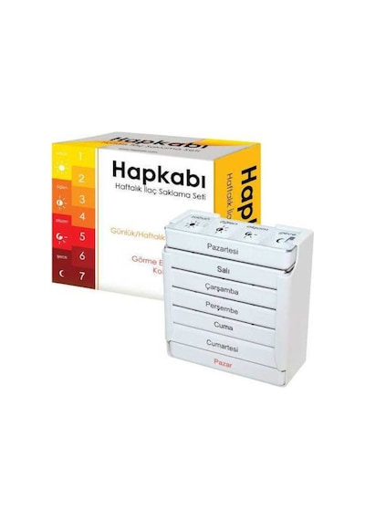 Hap Kabı Haftalık Taşıma Kutusu Seti
