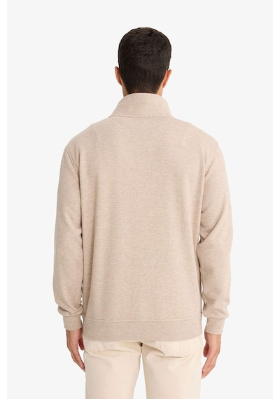 Defacto Regular Fit Dik Yaka Yarım Fermuarlı Sweatshirt F4137ax25aubg300 Bej