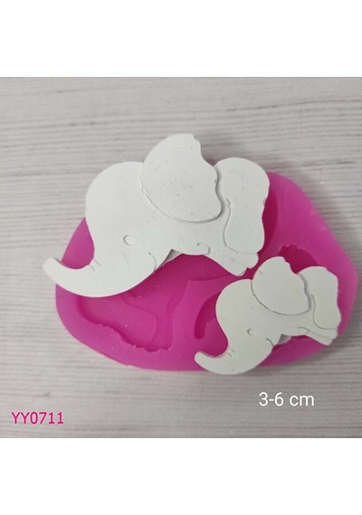 Yy0711 Anne Ve Yavru Fil Silikon Kalıp
