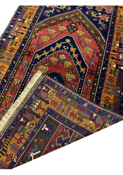 El Dokuması Sıfır Kemerli Yahyalı Halısı 115x210 Büyük Halı Kök Boya %100 Yün El Dokuması Sıfır Kemerli Yahyalı Halısı 115x210 Büyük Halı Kök Boya %100 Yün
