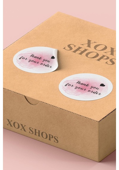 Thank You Yazılı Kargo Paketleme Sticker Etiket 3x3cm St2103 Çok Renkli