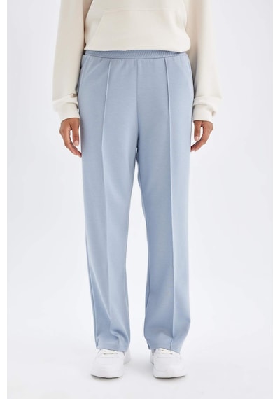 DeFactoFit Sporcu Jogger İnce Eşofman Altı Basic Düz Standart Fit Geniş Paça Skuba Dalgıç Kumaş A5628AX24AUBE748
