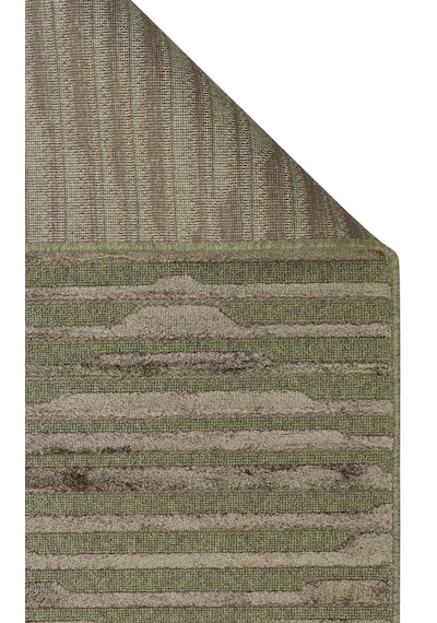 Green Dyed Yüksek Alçak Dokulu Naturel Yün Ve Vıskon Modern Doku