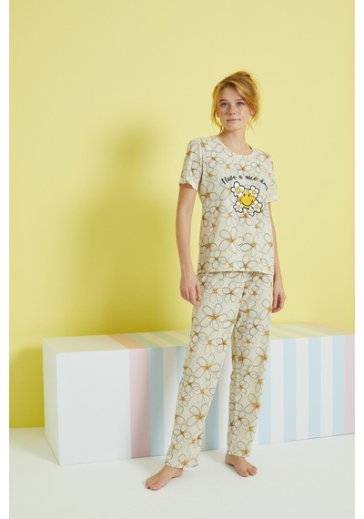 Siyah İnci Örme Pijama Takım 24107095 Çok Renkli