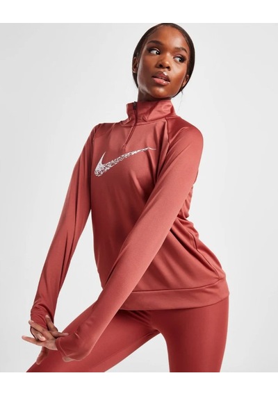 Nike Swift Dri-fıt Swoosh Run Dm7769-691 Kadın Koşu Üstü Uzun Kollu Top Kadın Sweatshirt Kiremit