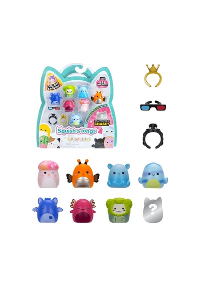 Squishmallows Squish-a-longs 8 Figür + Yüzük Set Seri 2 Al0025
