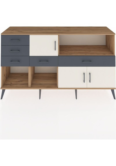 Kronos Konsol 2 Raflı 5 Çekmeceli 3 Kapaklı 176x59x99 Çam-aytaşı/ Çam-aytaşı/antrasit Kronos Konsol 2 Raflı 5 Çekmeceli 3 Kapaklı 176x59x99 Çam-aytaşı/ Çam-aytaşı/antrasit