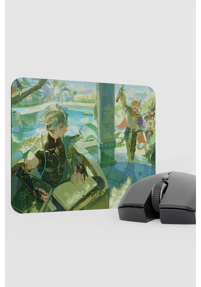 Alhaitham Genshin Impact Anime Gacha V5 - 22x18 Gaming Mouse Pad Fare Altlığı
