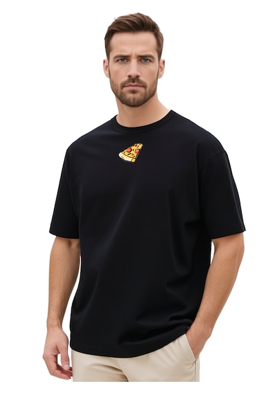 Ogc Pizza Oversize Unisex T-shirt Siyah
