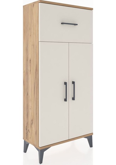 Hyperion Dolap 2 Raflı Tek Çekmeceli 2 Kapaklı 60x44x134 Çam-aytaşı Atlas Çam