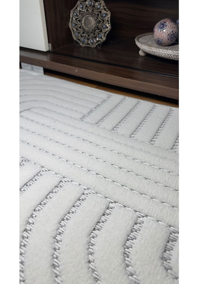 Loft Krem Bohem İskandinav Sisal Pamuk Taban Yıkanabilir Özel Kesim Kaymaz Salon Mutfak Krem