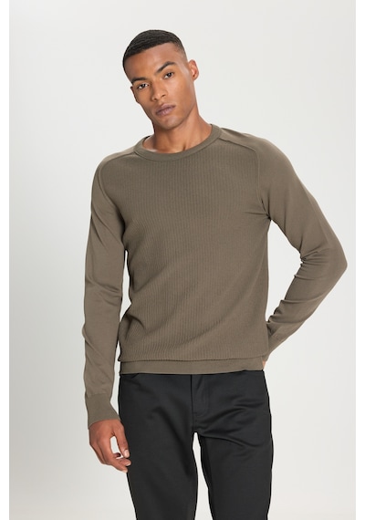 AC&Co / Altınyıldız Classics Erkek Hakı Standart Fit Normal Kesim Bisiklet Yaka Jakarlı Triko Kazak Hakı AC&Co / Altınyıldız Classics Erkek Hakı Standart Fit Normal Kesim Bisiklet Yaka Jakarlı Triko Kazak Hakı