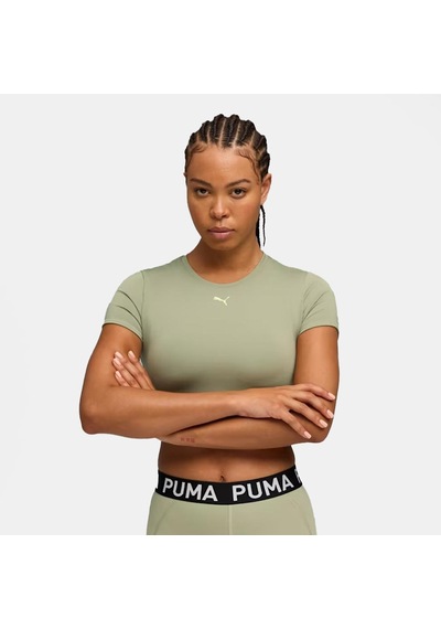 Puma Strong Tee - Short Yeşil Kadın Crop T-shirt 52680582 Yeşil