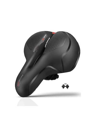 Bisiklet Sele Airzone Hava Kanallı Elastomer Yaylı Soft Doku A Kalite Mavi Siyah
