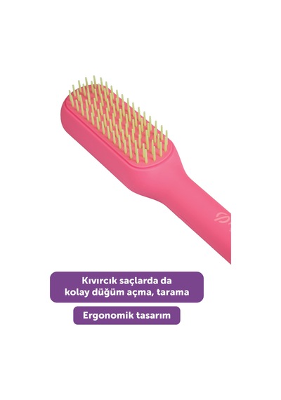 Pro Selfcleanbrush - Saç Açma Tarama Masaj Fırçası- Kendini Temizleyen Saç Fırçası Pembe