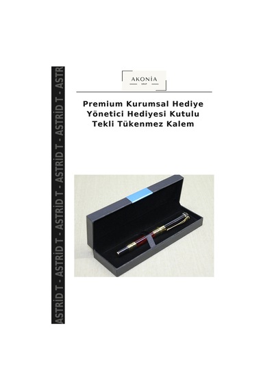 Premium Kurumsal Hediye Yönetici Hediyesi Kutulu Tekli Tükenmez Kalem Çok Renkli