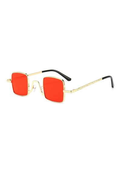 Orzo Kare Unisex Retro Güneş Gözlüğü Kırmızı