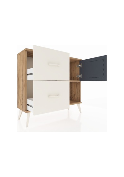 Arges Şifonyer Tek Raflı 2 Çekmeceli Tek Kapaklı 88x30x80 Çam-antrasit/aytaşı Antrasit/aytaşı Arges Şifonyer Tek Raflı 2 Çekmeceli Tek Kapaklı 88x30x80 Çam-antrasit/aytaşı Antrasit/aytaşı