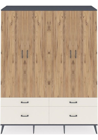 Hyperion Gardrop 10 Raflı 4 Çekmeceli 4 Kapaklı 176x44x221 Antrasit-çam/aytaşı Çam/aytaşı Hyperion Gardrop 10 Raflı 4 Çekmeceli 4 Kapaklı 176x44x221 Antrasit-çam/aytaşı Çam/aytaşı