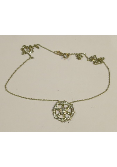8 Ayar Altın Kolye-Dümen-2.39 Gm-43 Cm-Zincide Altın