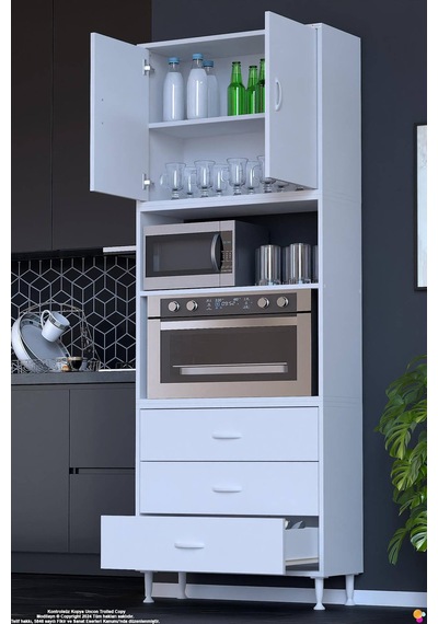 Defne 70 Cm Fırın Uyumlu 3 Çekmeceli Çok Amaçlı Mutfak Kiler Banyo Organizer Çocuk Odası Dolabı Beyaz Defne 70 Cm Fırın Uyumlu 3 Çekmeceli Çok Amaçlı Mutfak Kiler Banyo Organizer Çocuk Odası Dolabı Beyaz