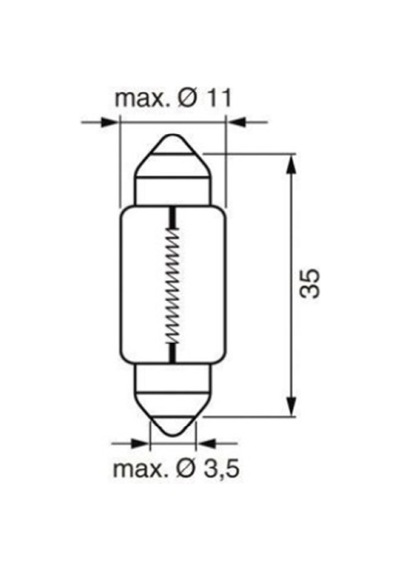 Narva Sv8,5-c5w ,24v/5w,11x38,sofit Lamba