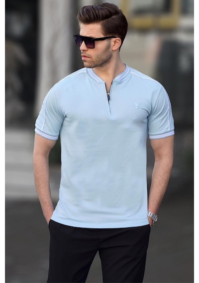 Madmext Madmext Mavi Polo Yaka Erkek Tişört 9281-mavi Mavi