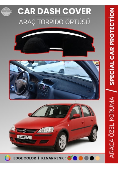 Opel Corsa C 2000-2006 Torpido Örtüsü Ön Göğüs Halı Torpido Koruma Birebir Uyum Kaymaz Özel Kesim - 429 Stiloto
