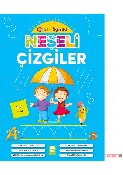 Neşeli Çizgiler Eğitici ve Öğretici Çizgi Alıştırmalar