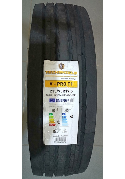 235/75 R17.5 143j 18pr Vpro T1 Düz M+s Techshıeld, 2025 Tayland Üretim