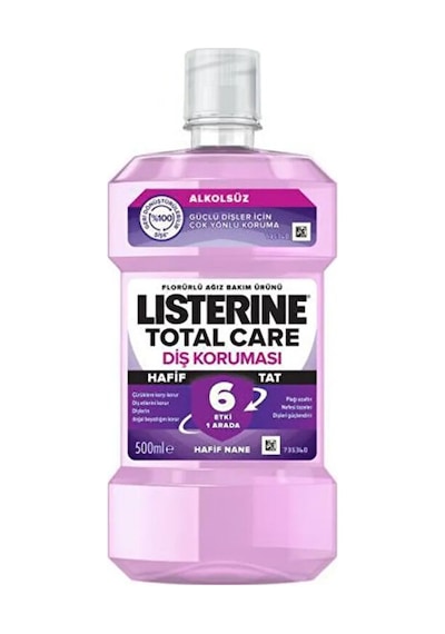 Listerine Total Care Zero Hafif Nane Ağız Bakım Ürünü 500 Ml