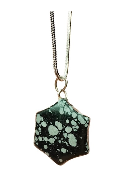 Obsidyen Doğal Taşı Zincirli El Yapımı Kolye Uç: 2 Cm Zincir: 20 Cm Kutulu Diğer