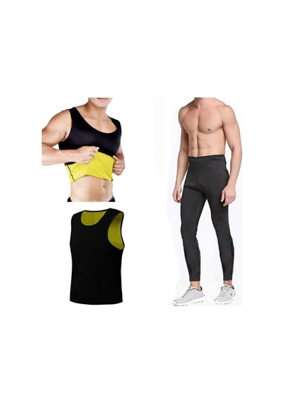 Multiflexpro Erkek Neopren Taytı Ve Atleti Termal Sauna Siyah