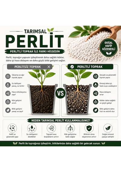 Boncuk Tarımsal Perlit 20 Litre Toprak Havalandırıcı Ve Drenaj Perliti Diğer