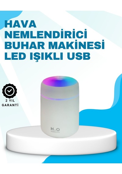 Led Işıklı Sessiz Masaüstü Nemlendirici - 3 Buhar Modu Renkli