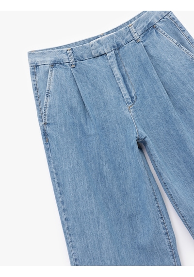 Koton Pamuklu Kemer Detaylı Cepli Düğmeli Geniş Paça Jean Pantolon - Wide Leg Jeans Açık İndigo 6wal40110md Açık İndigo Koton Pamuklu Kemer Detaylı Cepli Düğmeli Geniş Paça Jean Pantolon - Wide Leg Jeans Açık İndigo 6wal40110md Açık İndigo