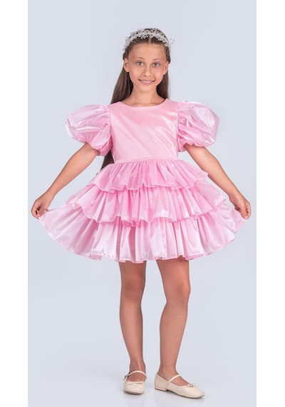 Mnk Baby & Kids Kız Çocuk Eklenebilir Kuyruk Detaylı, Taçlı Aspendos Abiye Elbise M00758 Pembe Mnk Baby & Kids Kız Çocuk Eklenebilir Kuyruk Detaylı, Taçlı Aspendos Abiye Elbise M00758 Pembe