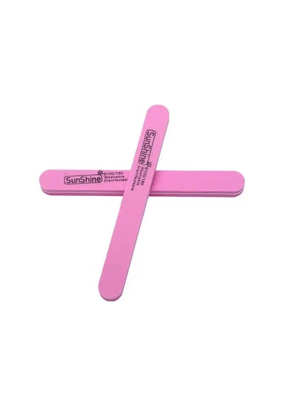 Koodmax Aşınmaya Dayanıklı Kumlu Çift Taraflı Tırnak Törpüsü Düz 100/180 Pembe 5'li