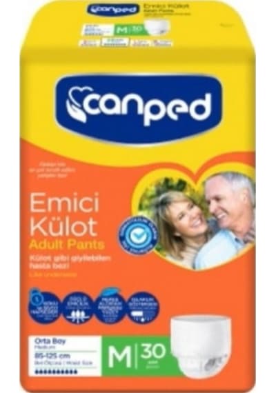 Emici Külot Canped Hasta Bezi Medium 30'lu 85x125 Cm
